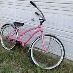 Pink beach cruiser