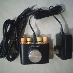 NOBSOUND MINI BLUETOOTH 5.0 POWER AMPLIFIER 2.0 CHANNEL 50W X 2 HIFI STEREO DIGITAL AMPLIFIER W/ AUX/USB/BLUETOOTH INPUT WIRELESS 