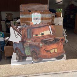 Large Tow Mator Cars Cardboard Cutout PARTY Kids 