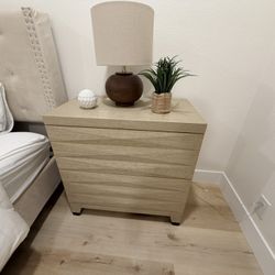 Pair of Modern Light Wood Nightstands – $400 for Both