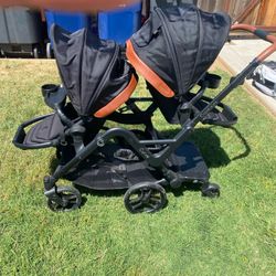 Contours Curve Double Stroller With Jump Seat For Toddlers