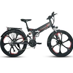 RANDRIDE Hurricane - Folding Commuter Electric Bike Foldable Travel Electric Bicycle 750W,17AH,27 Speed 