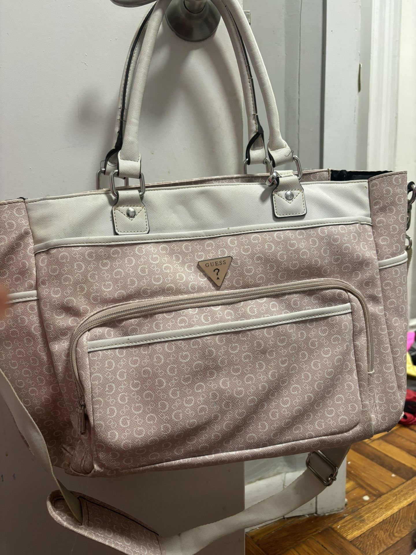 Pink Guess Diaper Bag