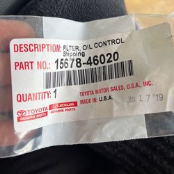 Lexus Toyota Oil Control Filter 