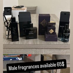 Male Fragrances Available 