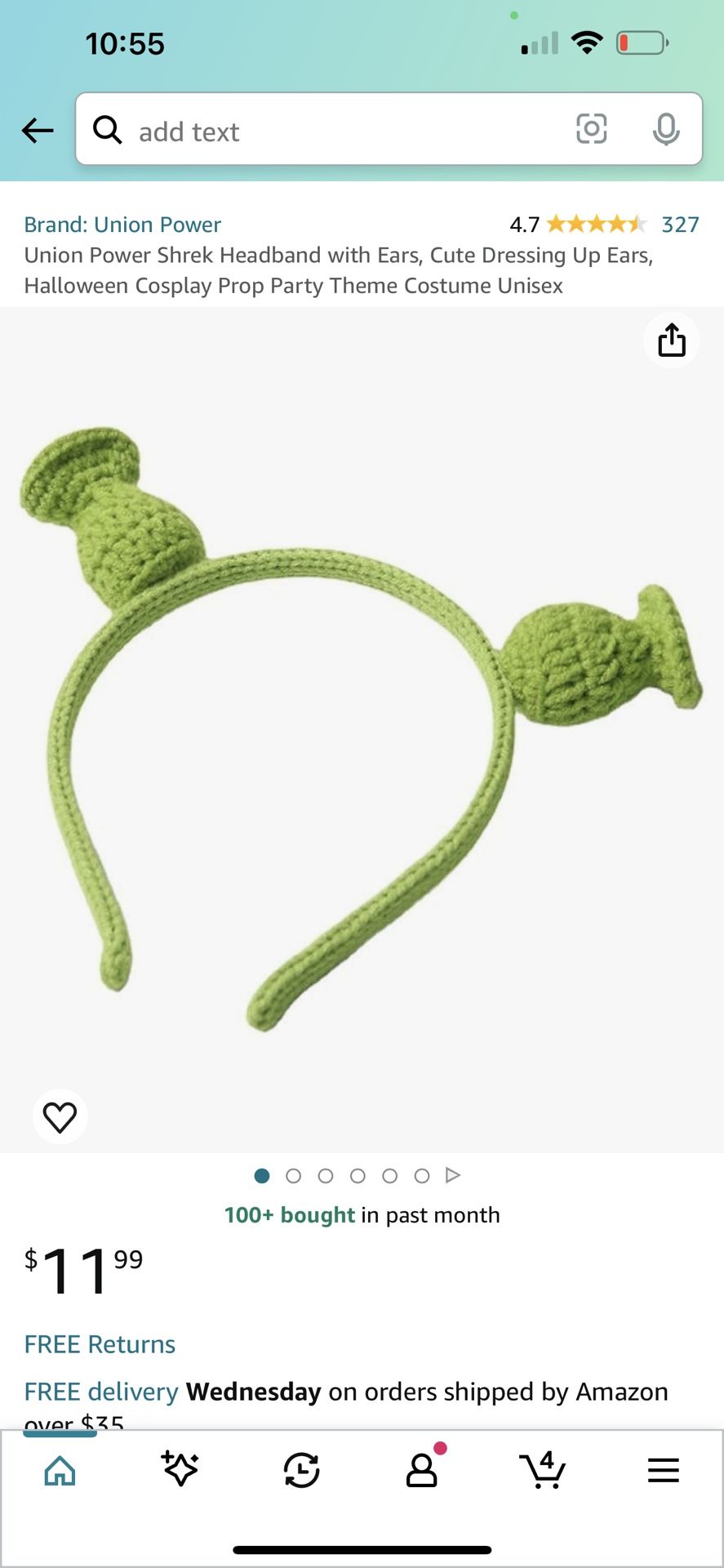 Union Power Shrek Headband with Ears, Cute Dressing Up Ears, Halloween Cosplay Prop Party Theme Costume Unisex