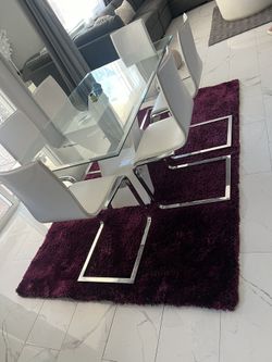 RED WINE BURGUNDY AREA RUG (LIKE NEW) - $150