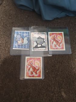 Pokémon Sticker Cards Lot of 4