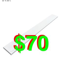 Super White Engineered Marble Threshold for Shower Curb, Bathroom Vanity Backsplash, Window Sill, Door Transitions (5" x 30") Note: Last one left.