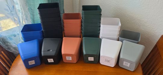 New 6" square plant pots - Multipo Colors available