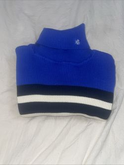 Lauren Ralph Lauren Women's Turtleneck Sweater Size S Blue/white & Black 