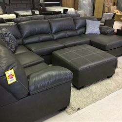Abrt Gray Raf Or Laf Sectional  , sofa Couch living room set finance available ○