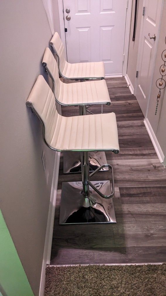 3 Barstools (Faux Leather)