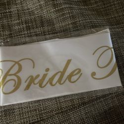 Bride To Be Sash
