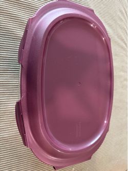 LockNLock Glass Food Storage Container with Purple Lid