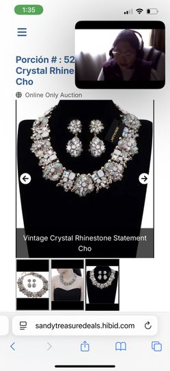 Vintage Crystal Rhinestone Statement Cho