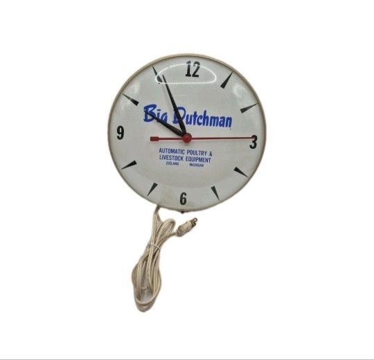 Vintage Big Dutchman Advertising Bubble Clock