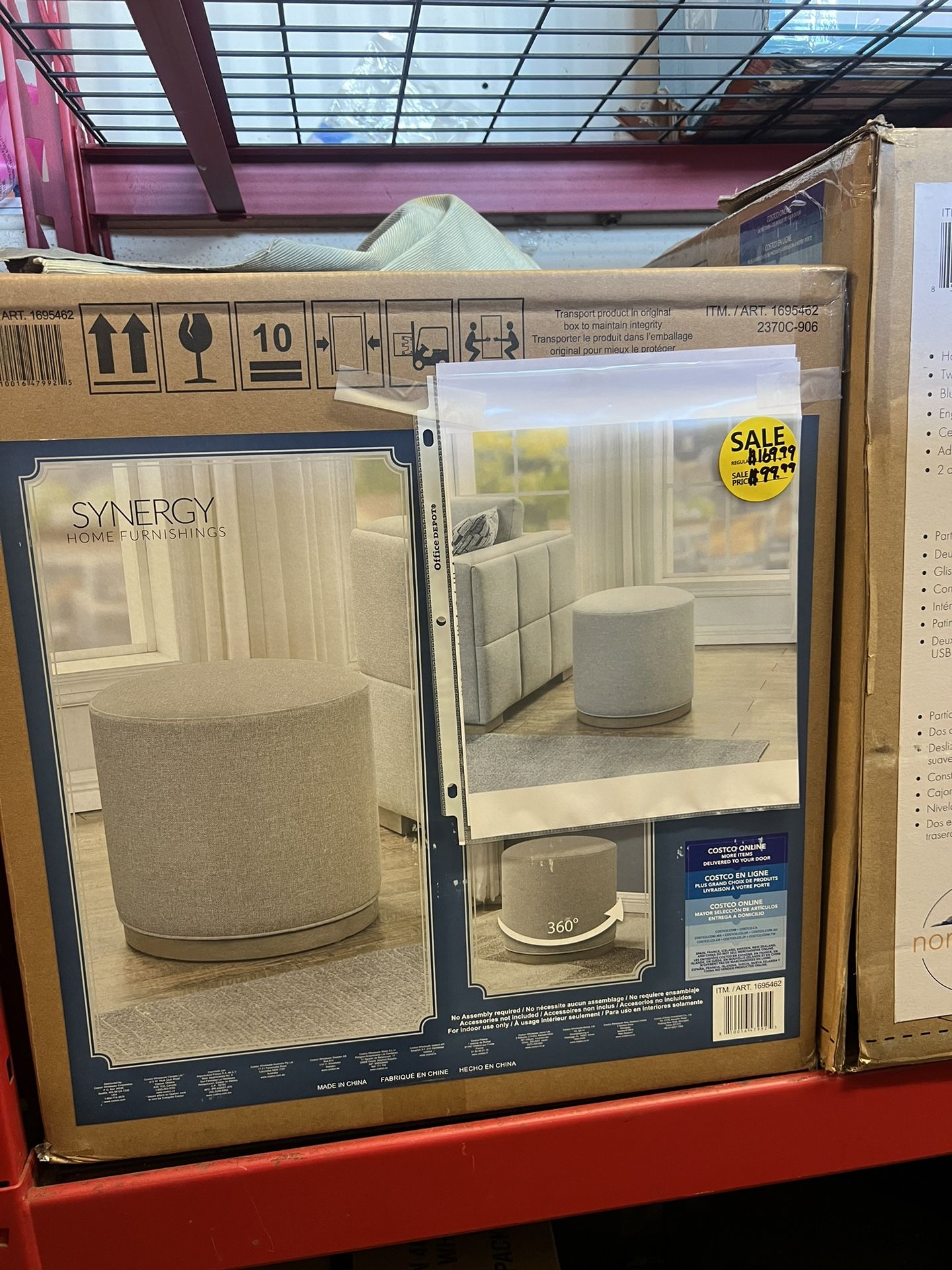 Drayden Fabric Swivel Ottoman Reg: $169.99 OUR SALE PRICE: $99.99