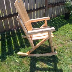Large solid wooden log home rocking chair brand new 