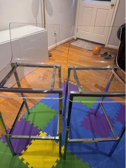 MODERN Clear Acrylic Bar Stools (2)