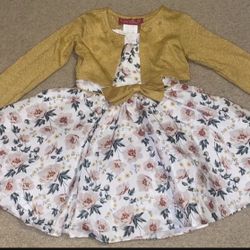 Toddler Girl Fancy Floral Yellow Dress 2T From Gerat Kids Boutique 