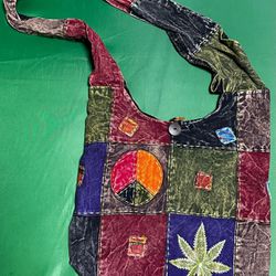 Ripped Razor Cut Crossbody Hippie, Purse, Handbag, Or Backpack Made In Nepal