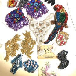 Vintage Sequins Appliqués 
