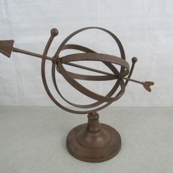 Armillary Globe Sphere Moving Circles Sundial Cast Iron & Steel


