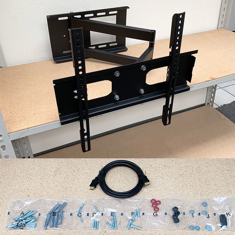 $33 New In Box Swivel TV Mount and HDMI combo for TV Size 23-55 inches Full Motion Bracket Tilt Down