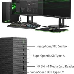 HP Pavilion TG01 Gaming Desktop, Intel Processor i7-10700, NVIDIA GeForce RTX 3060, 16GB RAM, 512GB NVMe SSD + 1TB HDD, Windows 10 Home