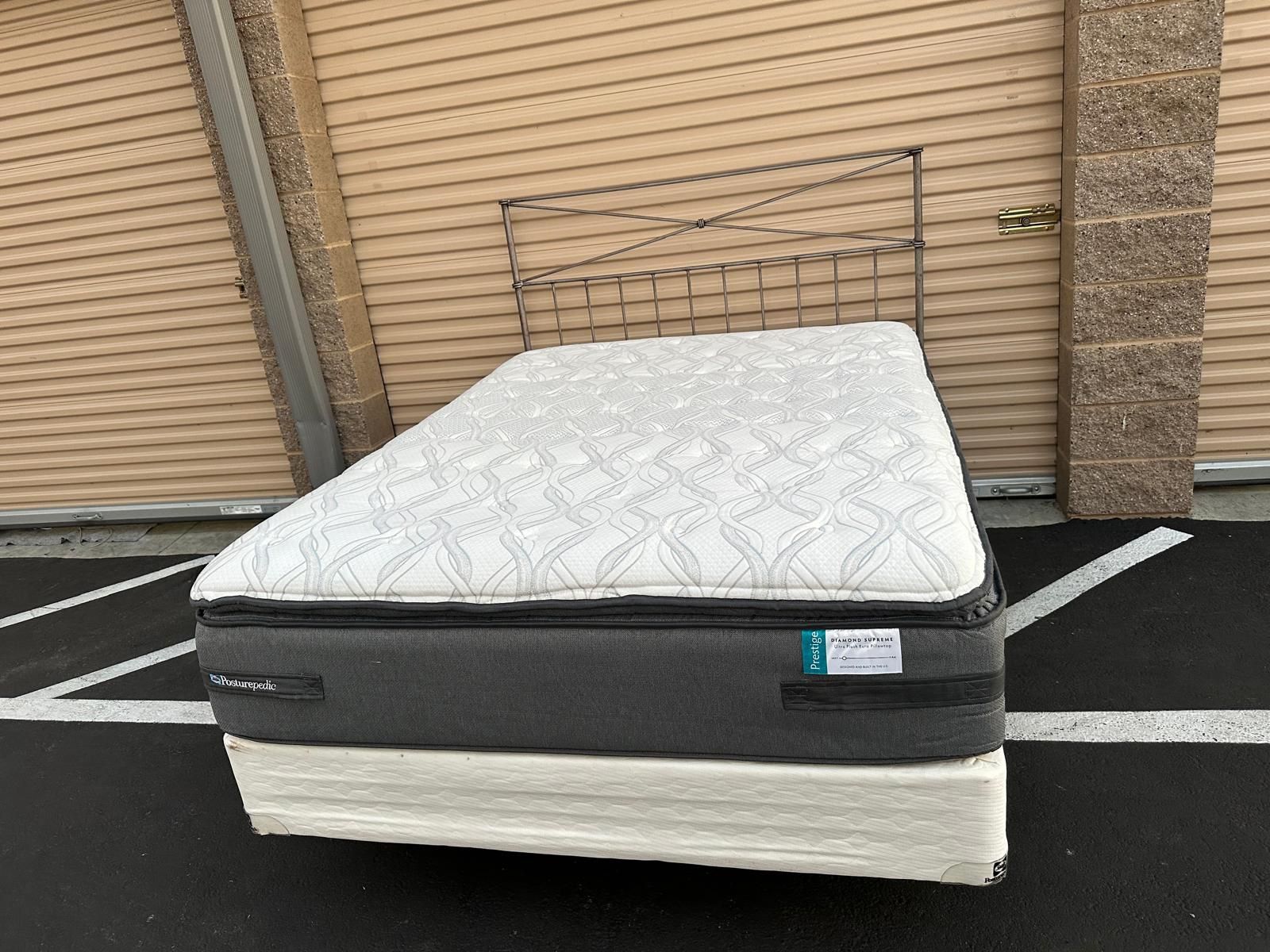 Queen size Sealy Posturpedic Diamond Supreme prestige pillow top mattress like new/ colchon queen