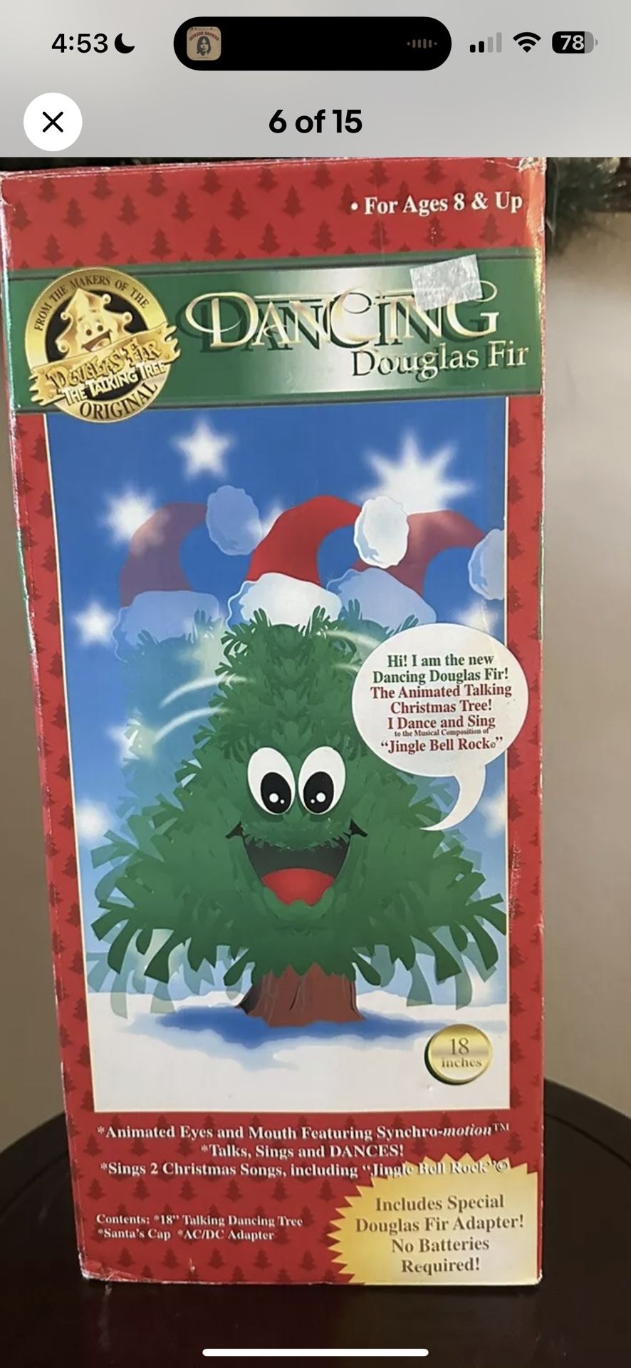 Gemmy Singing Christmas Tree 1994 Works Exc