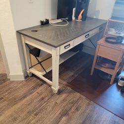 Office Desk W/ 3 Drawers + Outlets