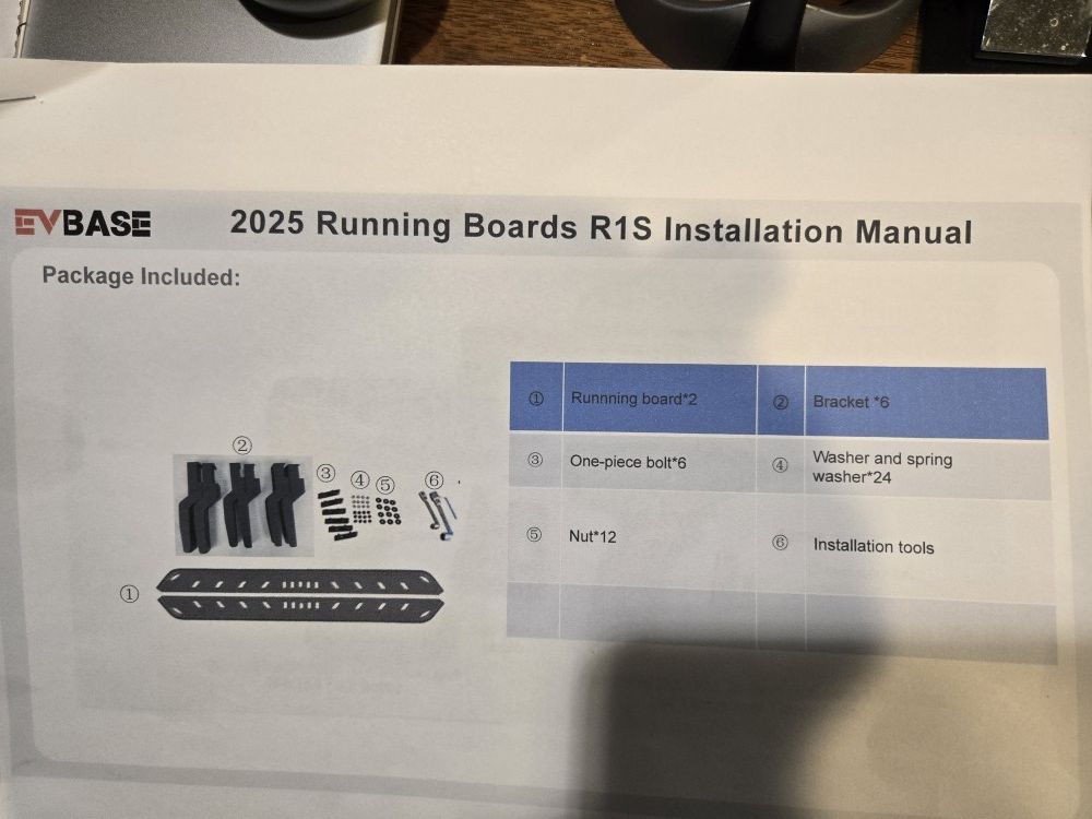 2025 R1S RUNNING BOARDS