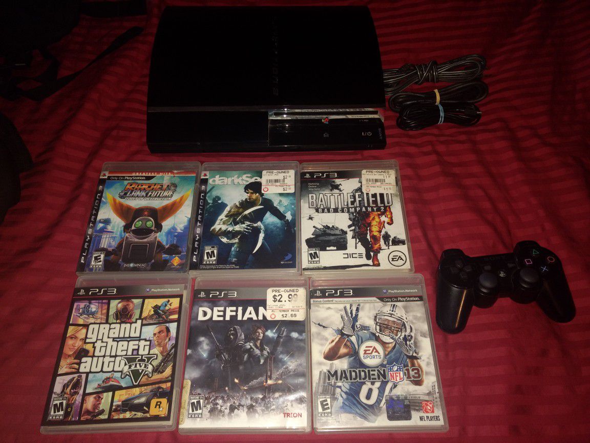 PlayStation 3 with 6 games