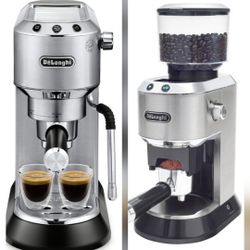 Delonghi Dedica Espresso Machine And Coffee Grinder 