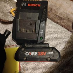 Bosch Charger And  Core18 Volt 4.0  ah battery