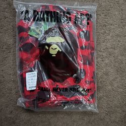 Red Bape Hoodie New Large 