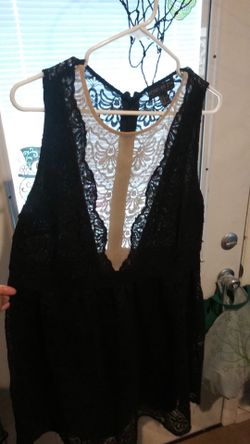 black n sheer lace dress xl