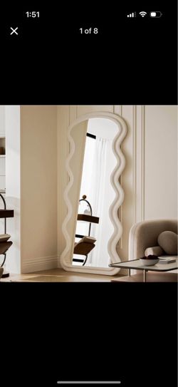 Wavy full body mirror velvet