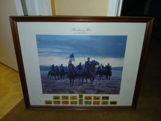 Mort Künstler "Sheridan's Men" Framed Print with Stamps