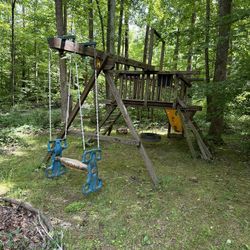 Large Wooden Swing-play set