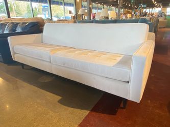 ROOM AND BOARD Reese MCM Style Cream Tufted Sofa