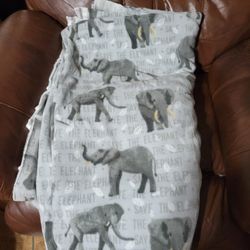 elephant flannel fabric
