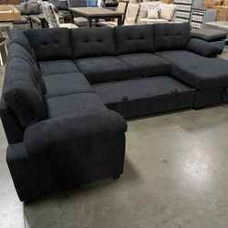 New! Sectional, Sectionals, Large Sectional, Sofa, Couch, Sectional Sofa With Storage Chaise, Living Room Sofa, Sofa Bed