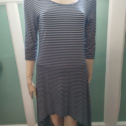 Forever 21 Blue & White Dress Size Large 