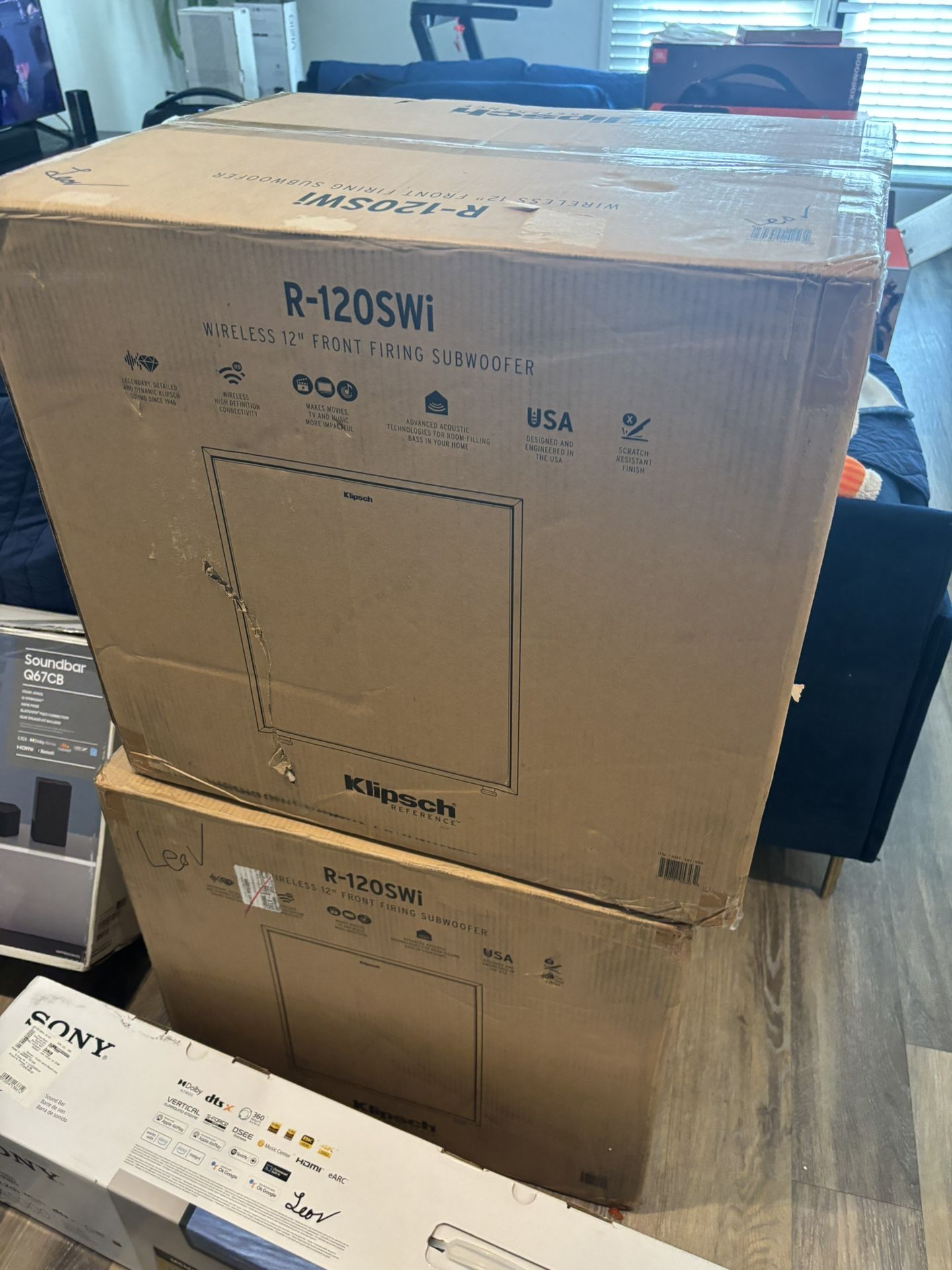 Klipsch R-120SWi – 12” Wireless Subwoofer | 400 W of Deep Bass & Home Theater Enhancement