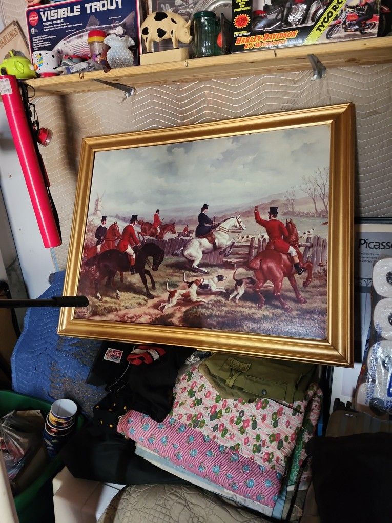 Vintage Canvas Painting Ap.3'x 4'
