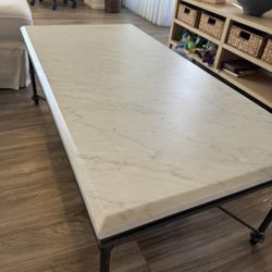 Italian Marble Front Gate Tivoli Rectangular Coffee Table
