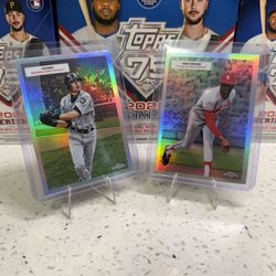 2025 Topps Chrome Platinum - Bob Gibson/Lou Brock Refractor Double Headers